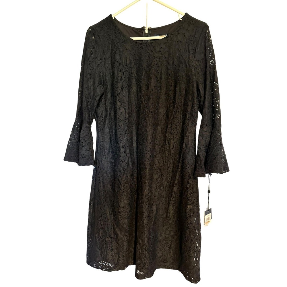 NWT‎ MSRP $119 Tommy Hilfiger Black Lace Dress Size 12